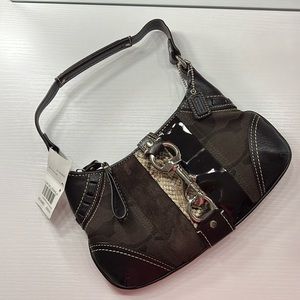 Brown small coach bag